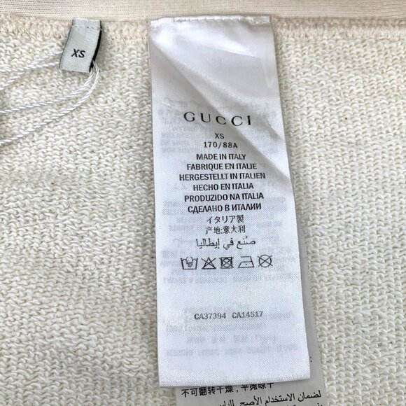 Gucci Unisex Ivory Hoodie With Red Logo & Lamb Graphic - Picture 7 of 8